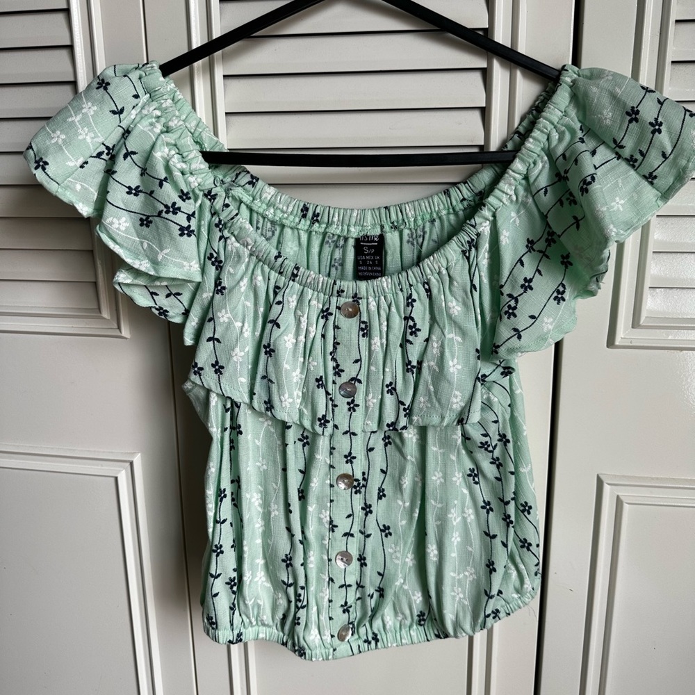 It’s Me off shoulder embroidered top